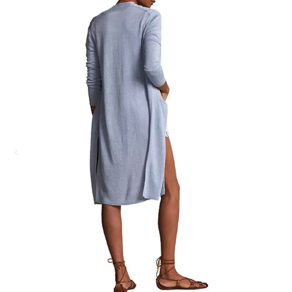 NWT Polo Ralph Lauren Women's Long Open Linen Cardigan XS - Picture 5 of 7